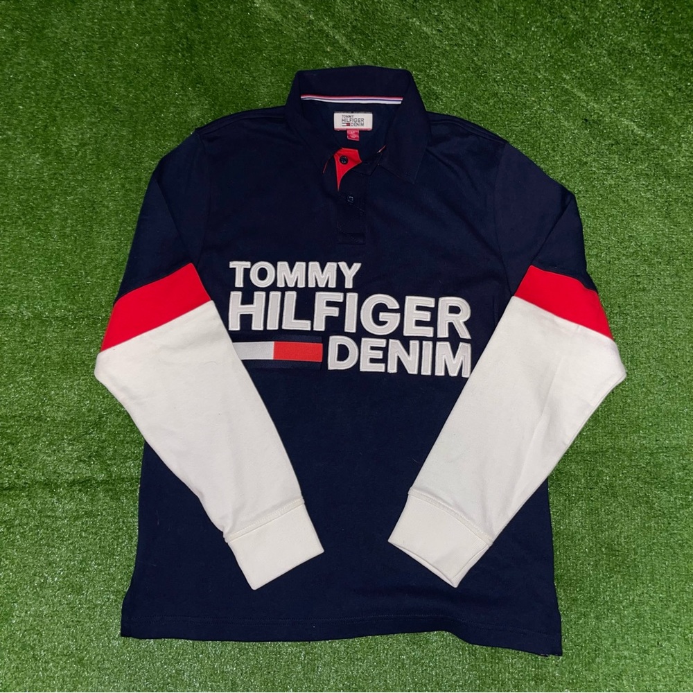 Tommy Hilfiger Men’s Long Sleeve Polo Shirt(USED)